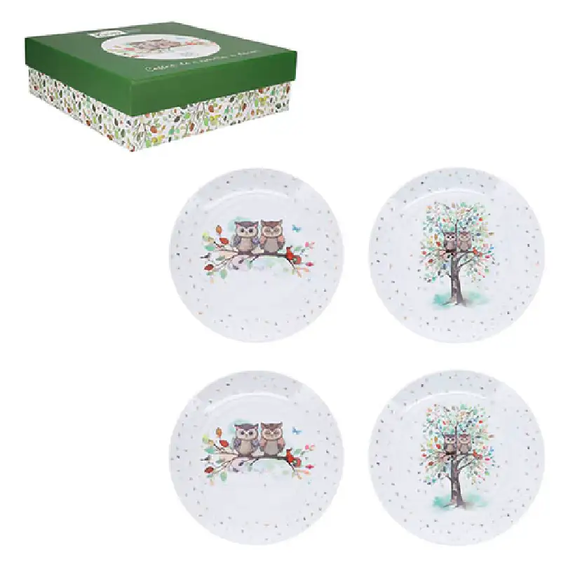 COFFRET 4 ASSIETTES DESSERT PORTFOLIO ASSORTIS